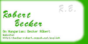 robert becker business card