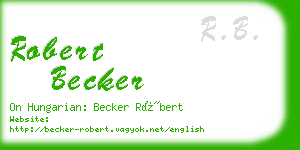 robert becker business card